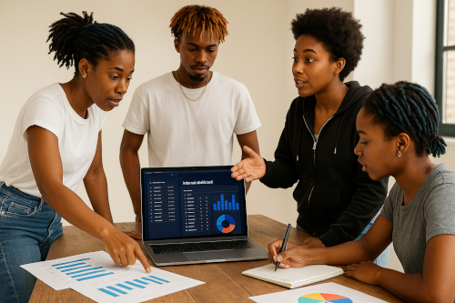Apresentação de projeto para a turma.